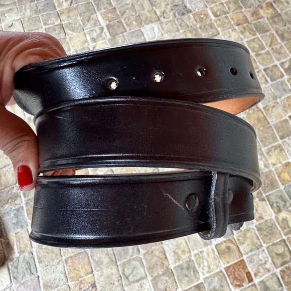 Men’s leather black belt - Picture 6 of 6